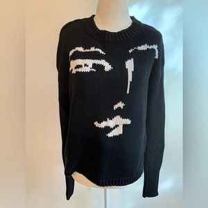 525 America Cotton Shaker Face Sweater | Black